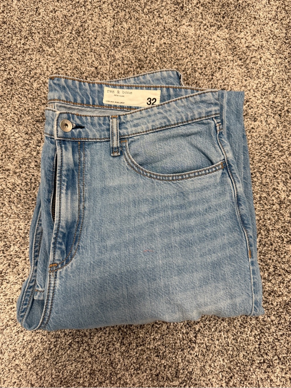 Rag & Bone Lori Mid Rise Crop Jeans